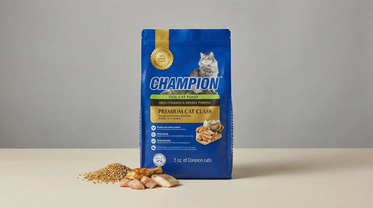 Champion Cat Food All Life Stages – Complete Nutrition for Kittens & Adult Cats (500g / 1.5kg / 5kg / 10kg) RizFraz World
