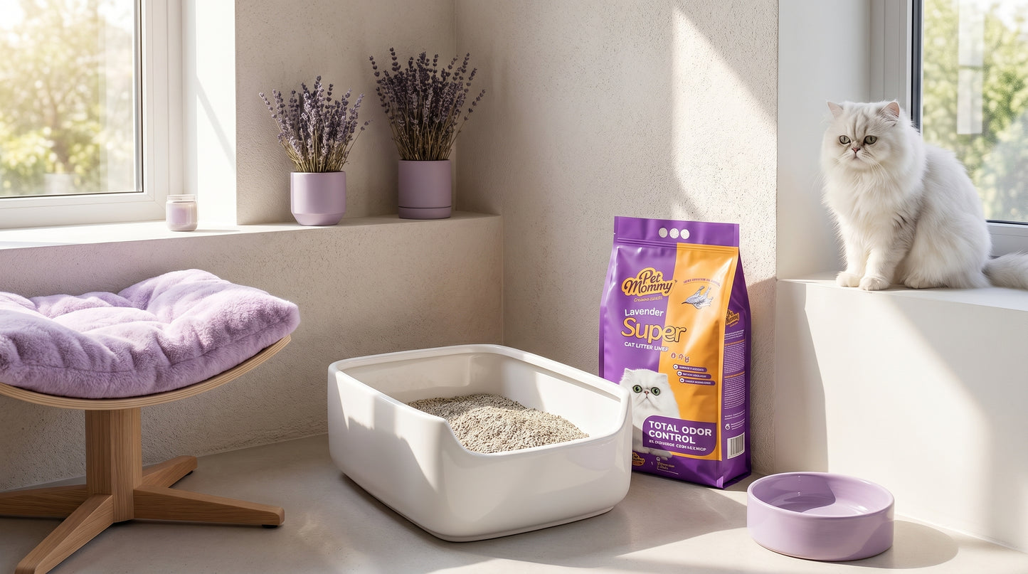 Pet Mommy Lavender Cat Litter 5KG & 16KG - Premium Lavender Fresh Cat Litter RizFraz World