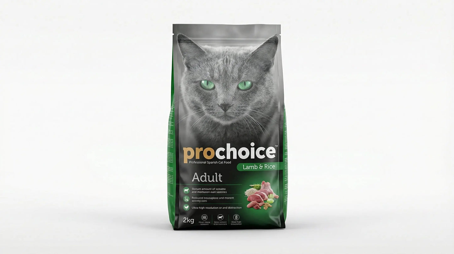 PRO CHOICE Lamb & Rice Adult Cat Food 2KG – Complete & Balanced Nutrition for Adult Cats RizFraz World