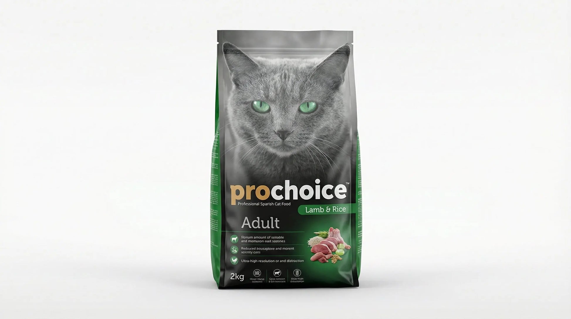 PRO CHOICE Lamb & Rice Adult Cat Food 2KG – Complete & Balanced Nutrition for Adult Cats RizFraz World