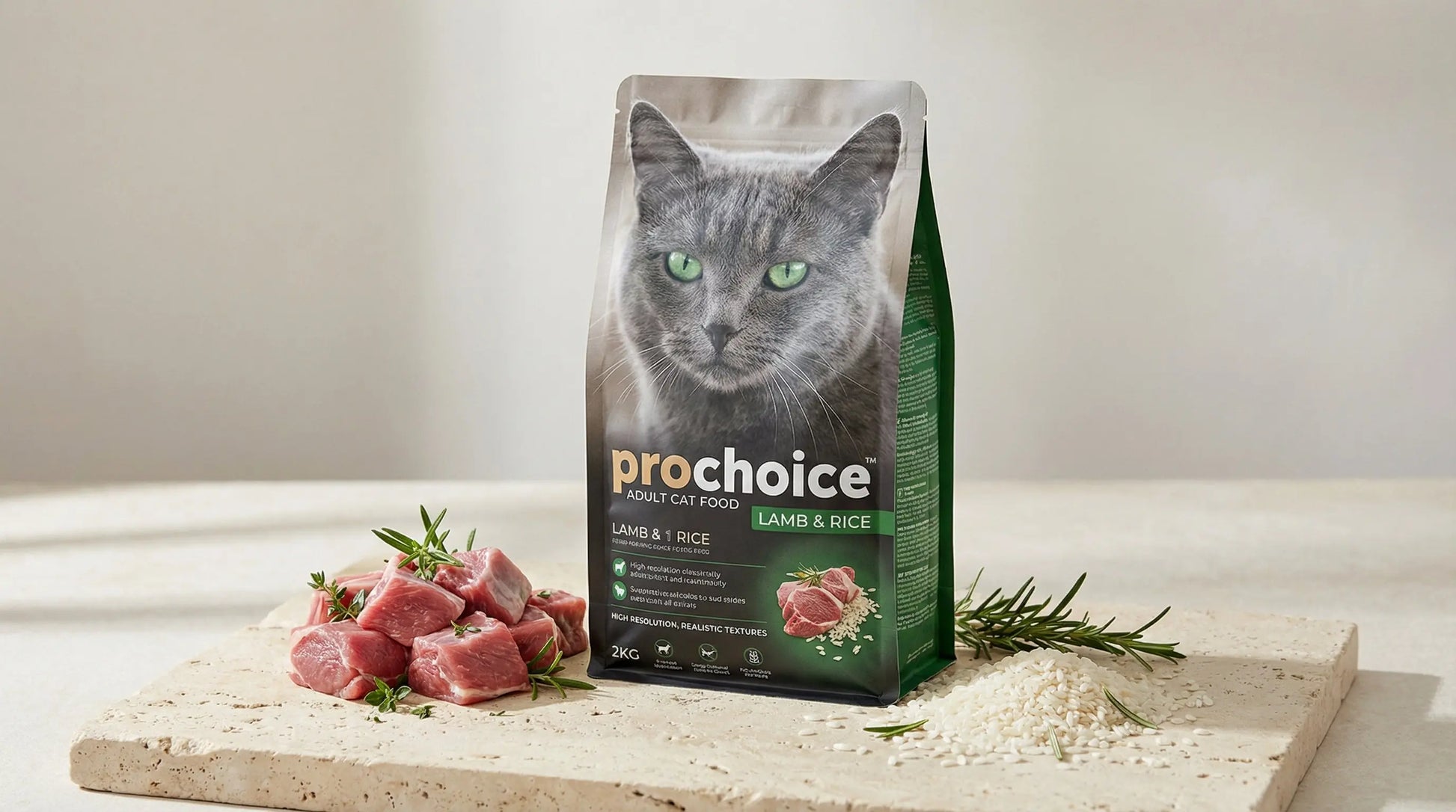 PRO CHOICE Lamb & Rice Adult Cat Food 2KG – Complete & Balanced Nutrition for Adult Cats RizFraz World