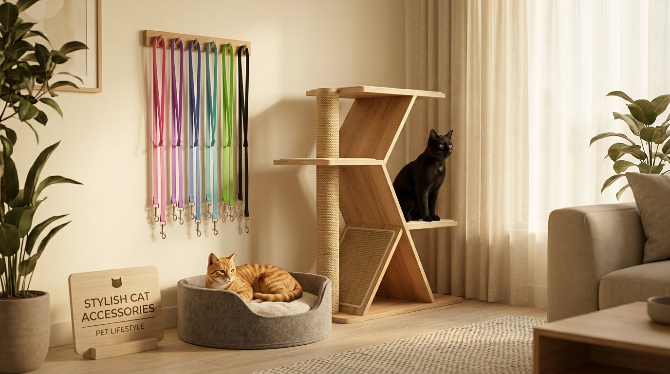 1cm Cat Rainbow Leash (Multi-Color) – Lightweight & Stylish Walking Leash for Cats RizFrazWorld