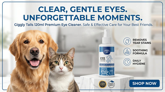 Giggly Tails Eye Cleaner 120ml for Cats & Dogs - Pet Eye Cleaning Solution