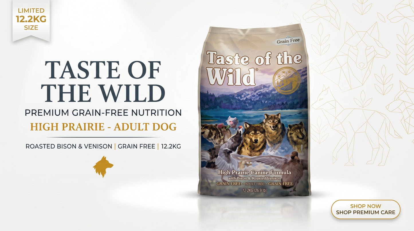 Taste of the Wild Adult Grain Free Dog Food 12.2KG - Premium Dry Dog Food RizFraz World