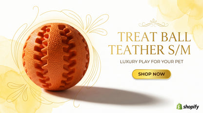 Treat Ball Teather S/M - Interactive Pet Toy for Cats & Dogs RizFrazWorld