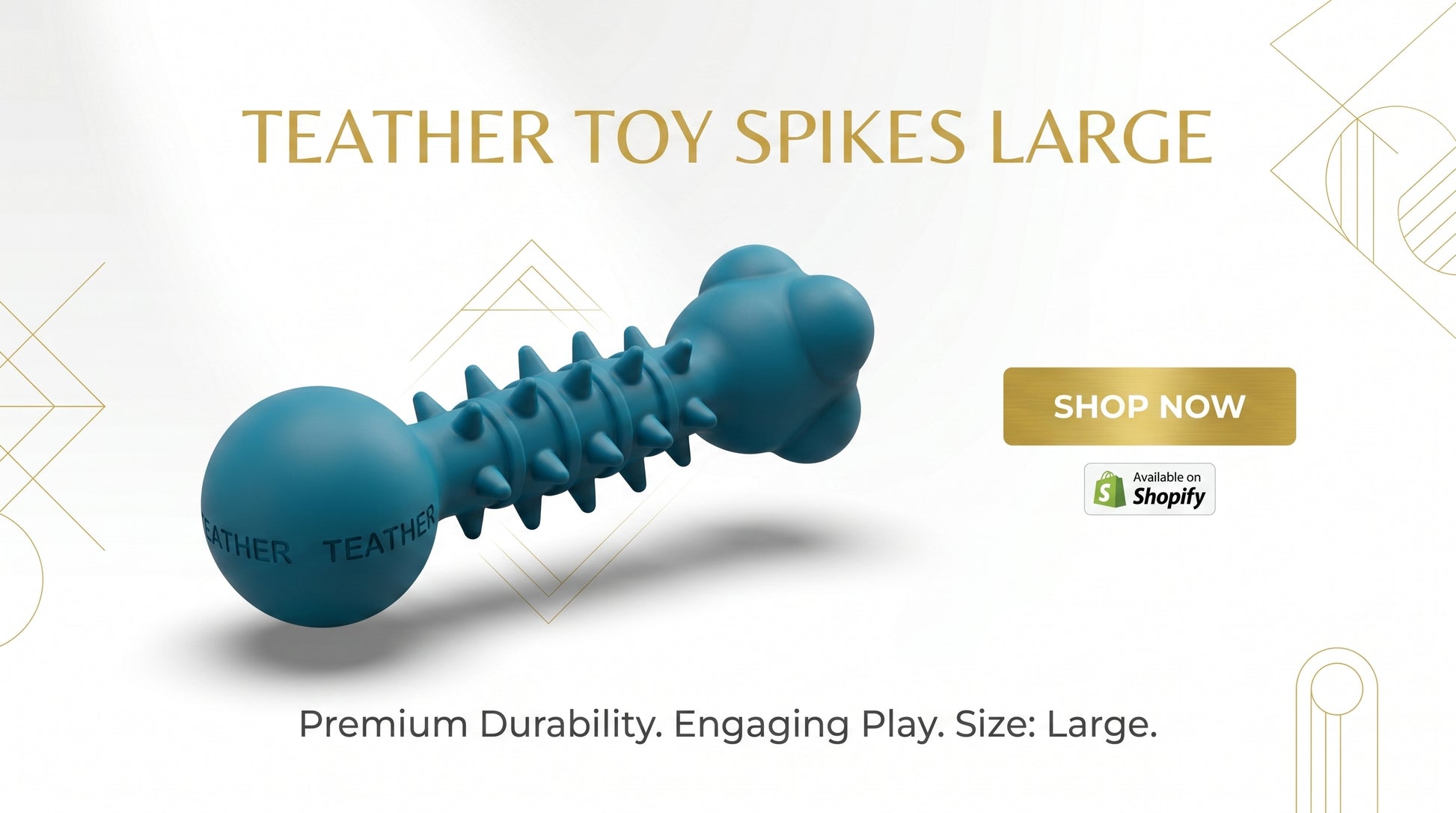 Teather Toy Spikes Large | Interactive Dog Chew Toy RizFrazWorld