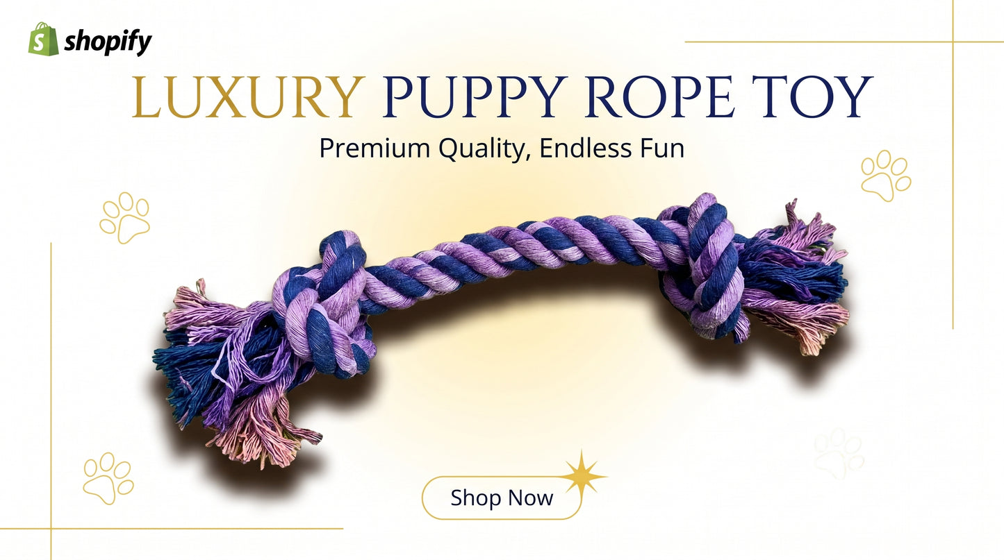 Puppy Rope Toy - Durable Interactive Chew & Tug Toy for Puppies RizFraz World
