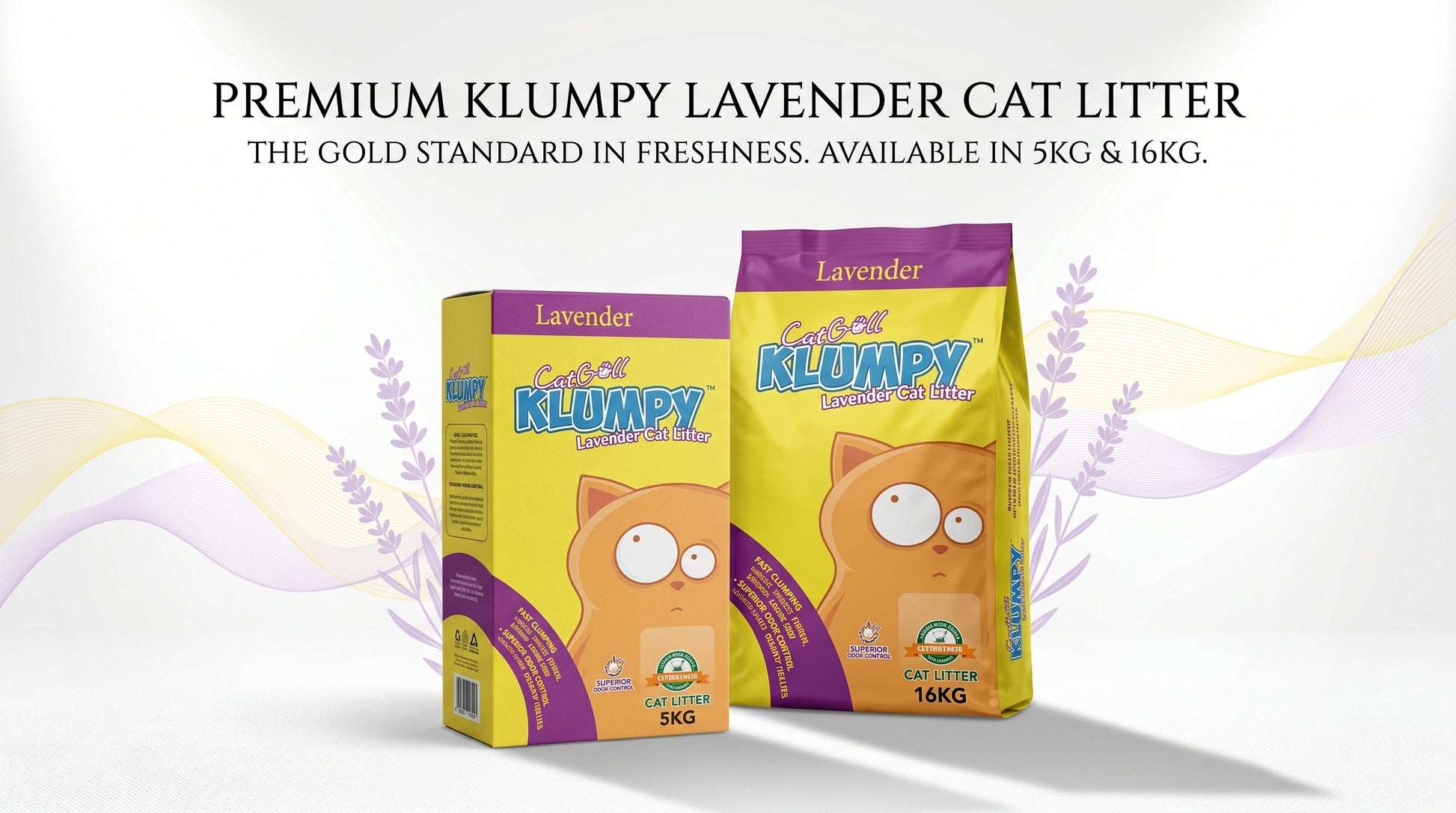 Klumpy Lavender Cat Litter 5KG & 16KG - Premium Lavender Cat Litter RizFraz World