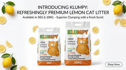 Klumpy Value Lemon Cat Litter 5KG & 20KG - Premium Lemon Fresh Cat Litter RizFraz World
