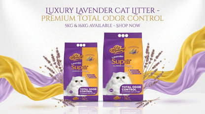 Pet Mommy Lavender Cat Litter 5KG & 16KG - Premium Lavender Fresh Cat Litter RizFraz World
