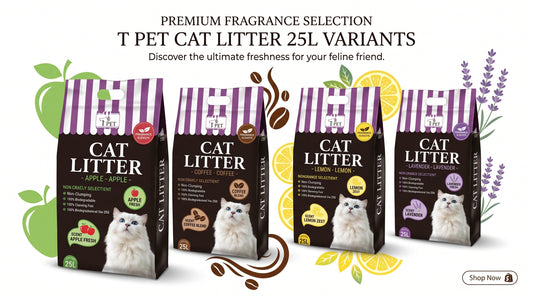 T Pet Cat Litter 25L - Apple, Coffee, Lemon & Lavender Cat Litter RizFraz World