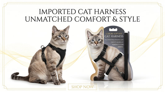 Imported Cat Harness - Comfortable Adjustable Harness for Cats RizFrazWorld
