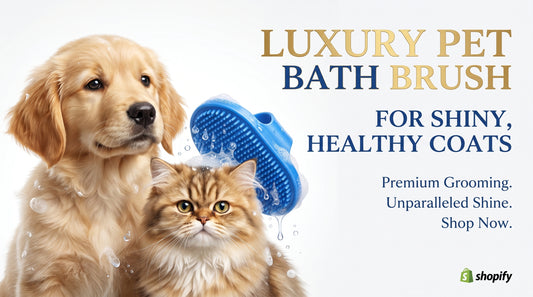 Pet Bath Brush for Cats & Dogs - Soft Grooming & Cleaning Brush for Bath Time RizFrazWorld