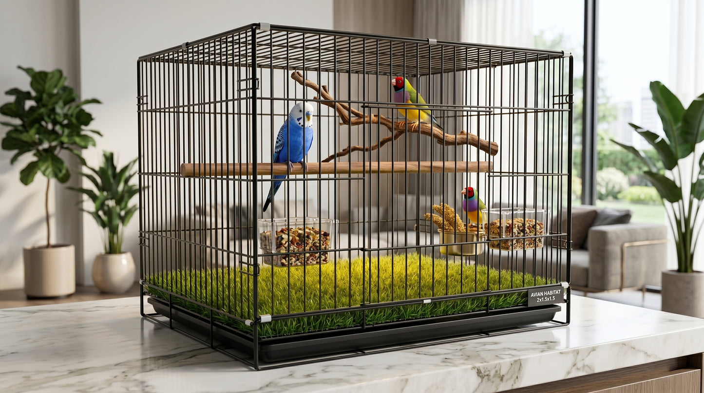 Bird Cage 2x1.5x1.5 - Spacious Pet Bird Cage for Everyday Use RizFraz World