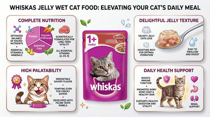 Whiskas Jelly Wet Cat Food - Complete & Balanced Nutrition for Adult Cats RizFrazWorld