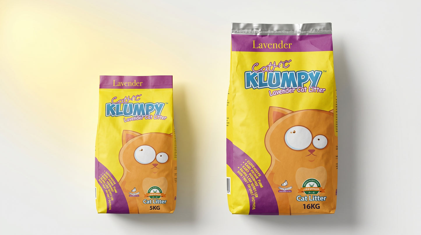 Klumpy Lavender Cat Litter 5KG & 16KG - Premium Lavender Cat Litter RizFraz World