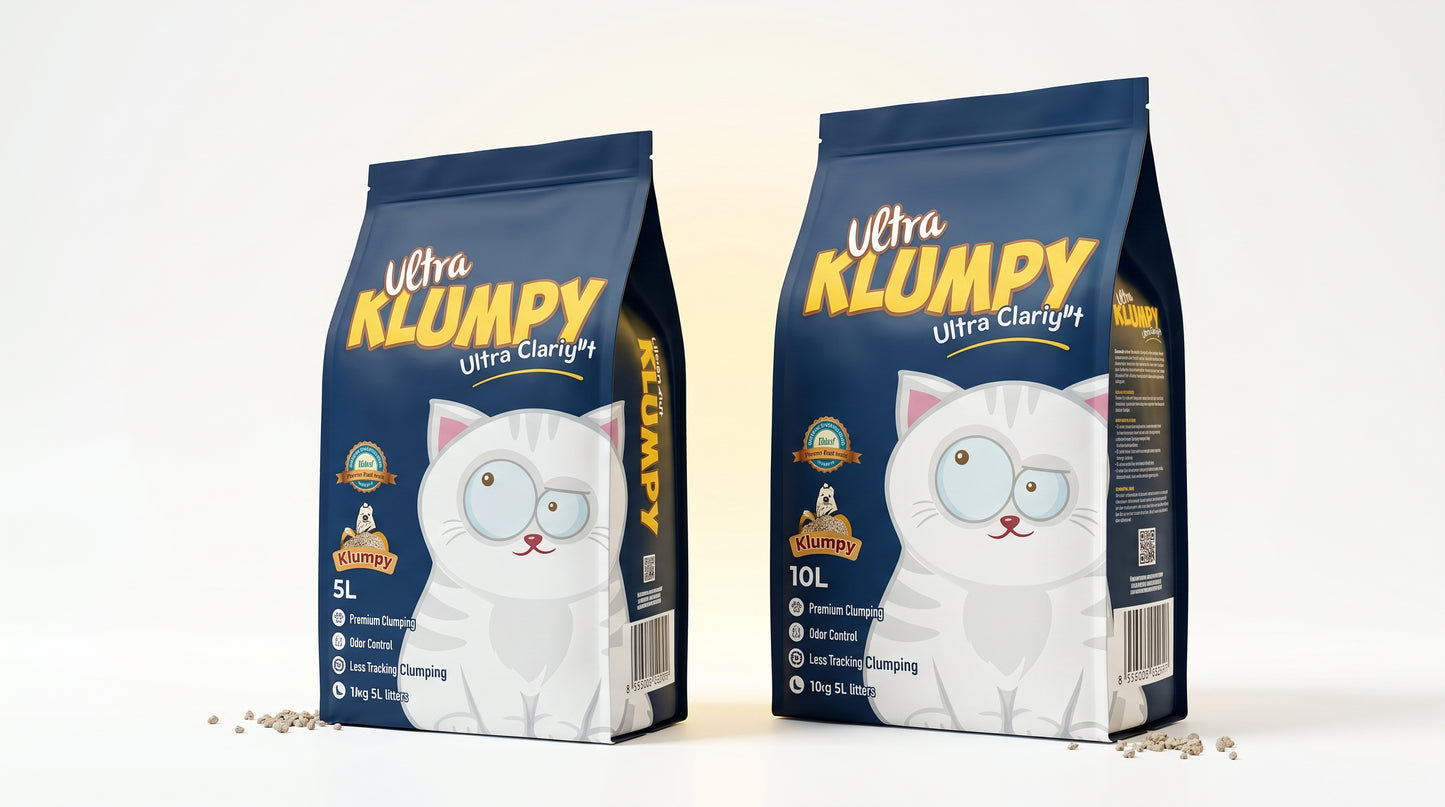 Klumpy Ultra Cat Litter 5L & 10L - Premium Cat Litter for Daily Hygiene RizFraz World