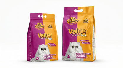 Pet Mommy Cat Litter Value Pack 5KG & 16KG - Premium Cat Litter for Daily Hygiene RizFraz World