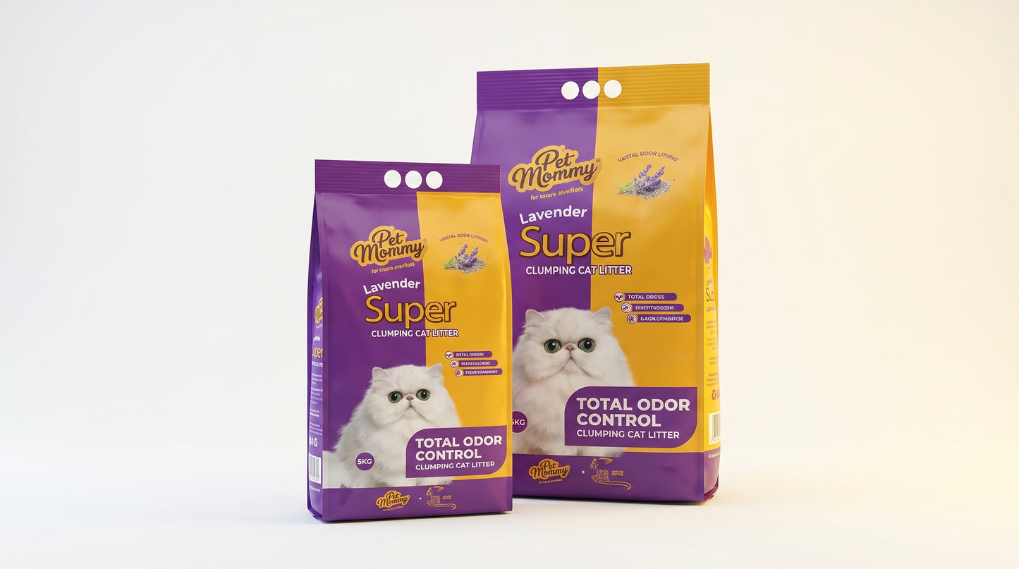 Pet Mommy Lavender Cat Litter 5KG & 16KG - Premium Lavender Fresh Cat Litter RizFraz World