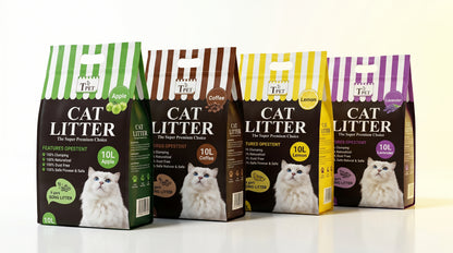 T Pet Cat Litter 25L - Apple, Coffee, Lemon & Lavender Cat Litter RizFraz World
