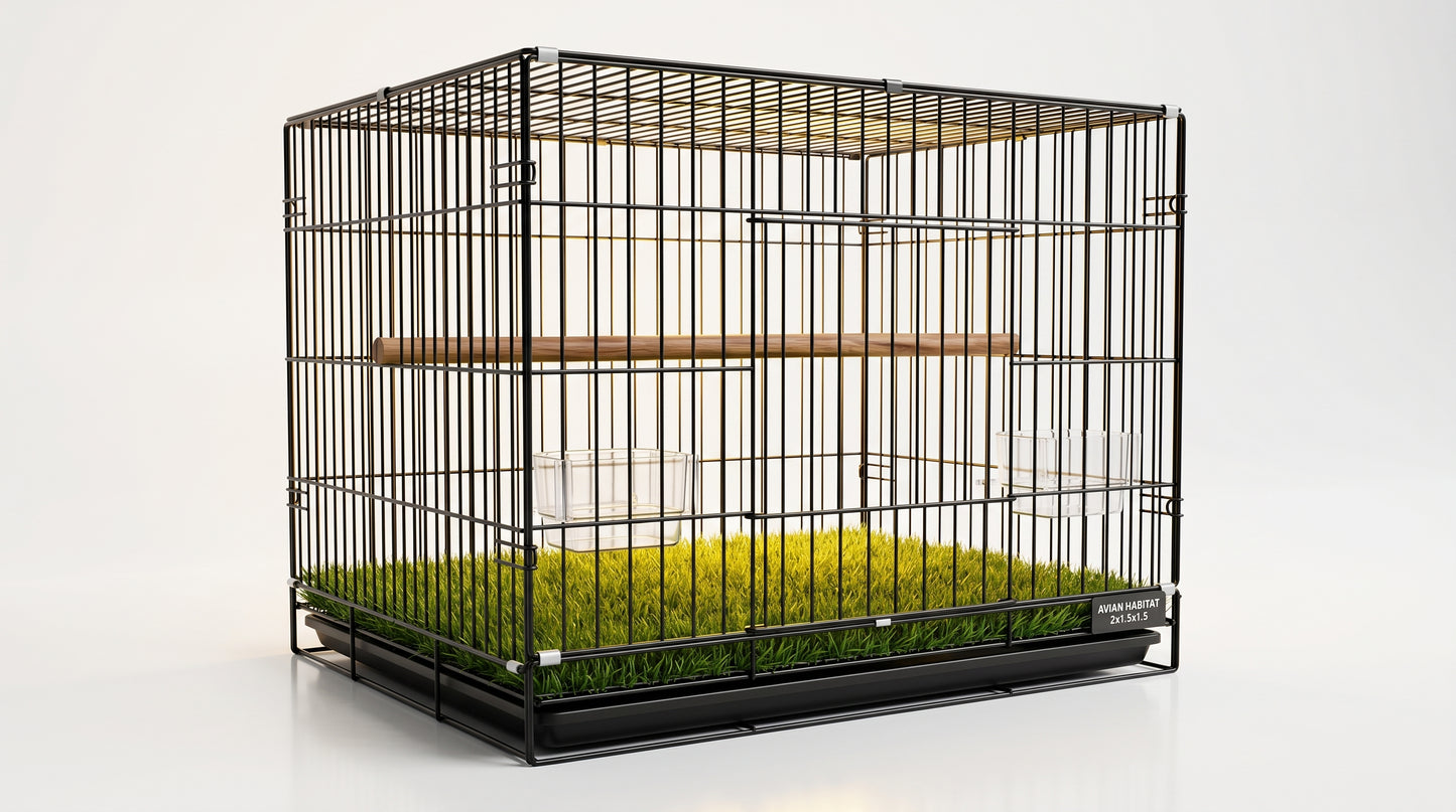 Bird Cage 2x1.5x1.5 - Spacious Pet Bird Cage for Everyday Use RizFraz World