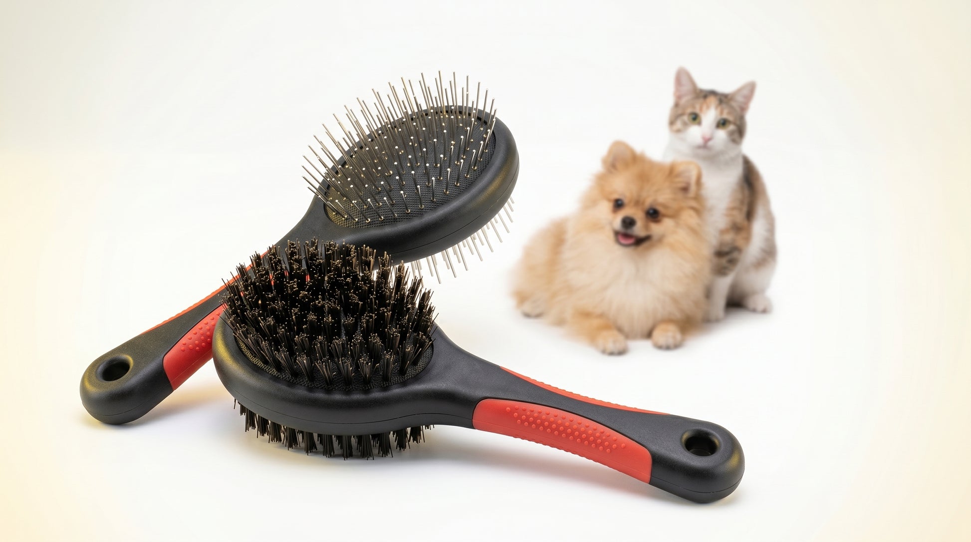 Double Side Pet Brush - Dual-Sided Grooming Brush for Cats & Dogs RizFraz World