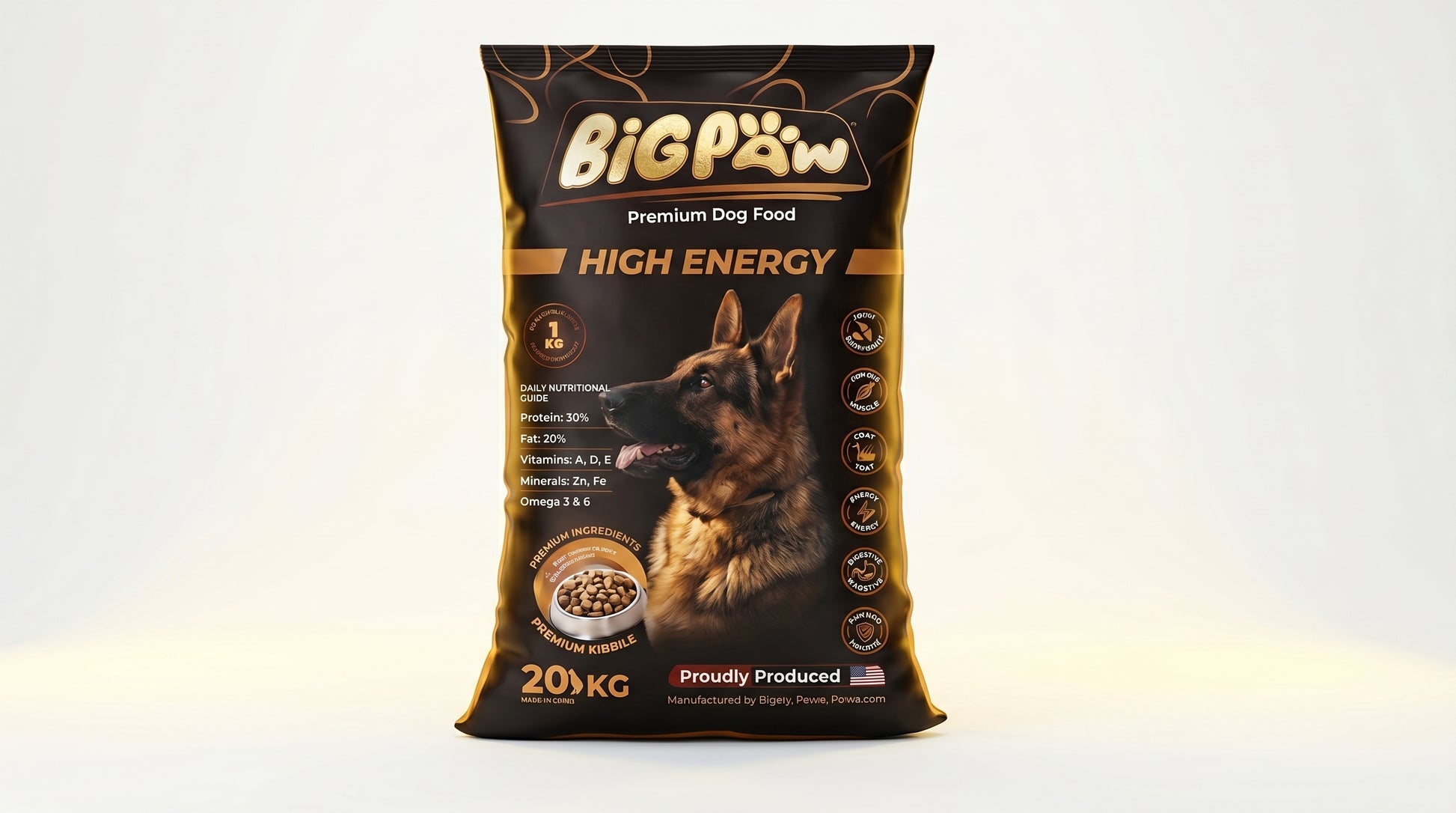 BIG PAW Adult Dog Food 20KG - Complete & Balanced Nutrition for Adult Dogs RizFraz World