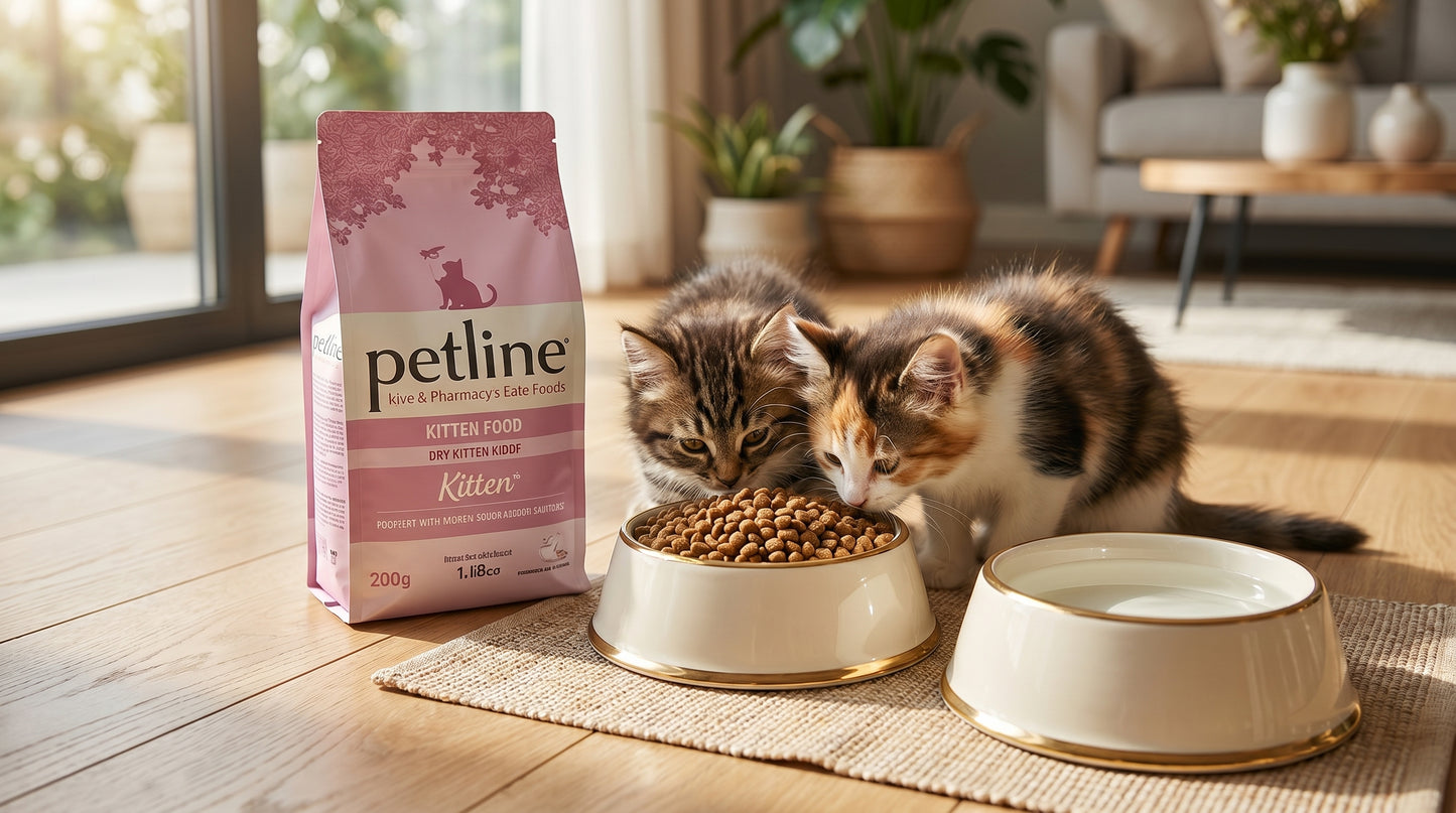 PETLINE Kitten Food 500G/1.5KG/10KG - Premium Dry Kitten Food in Pakistan RizFrazWorld