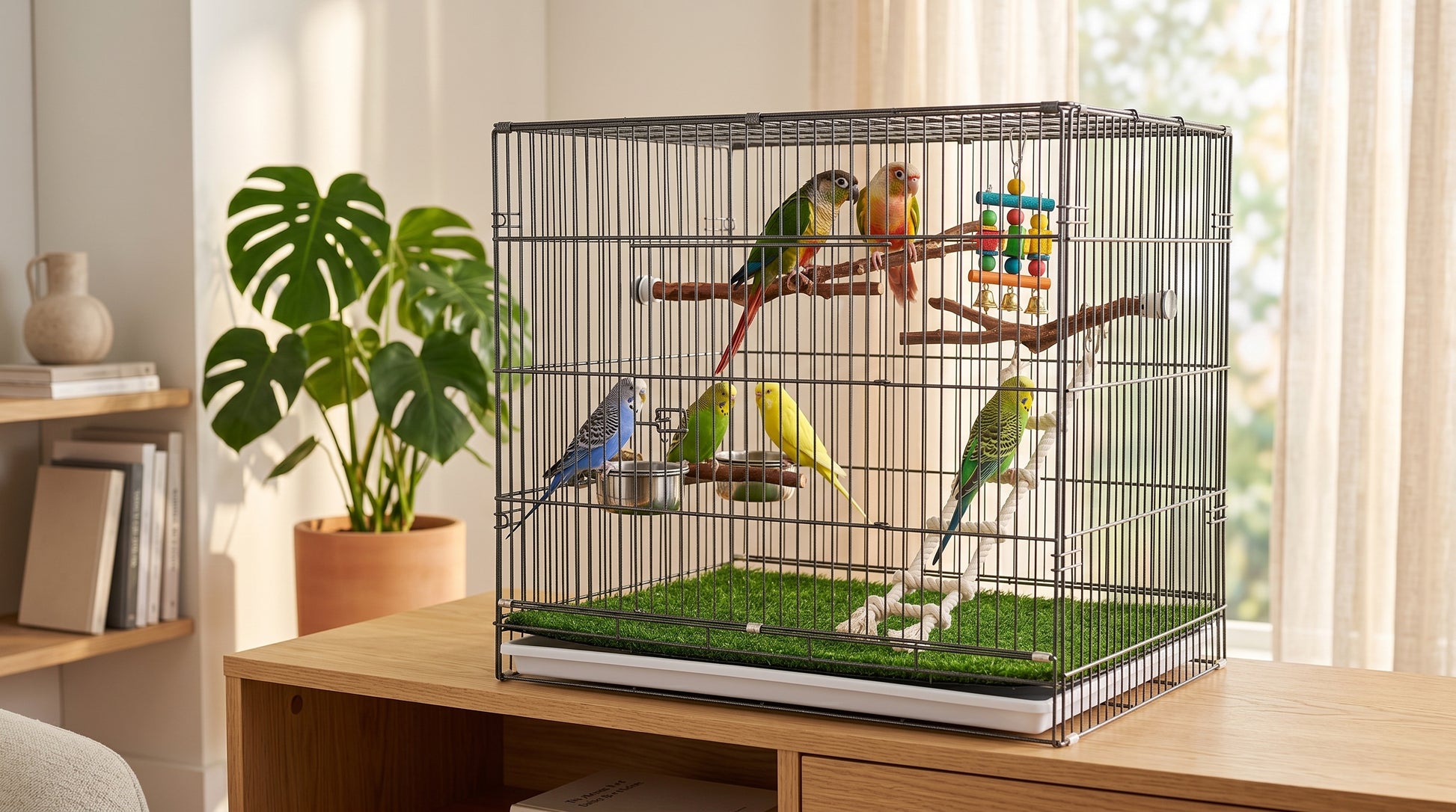 Bird Cage 2x1.5x1.5 - Spacious Pet Bird Cage for Everyday Use RizFraz World