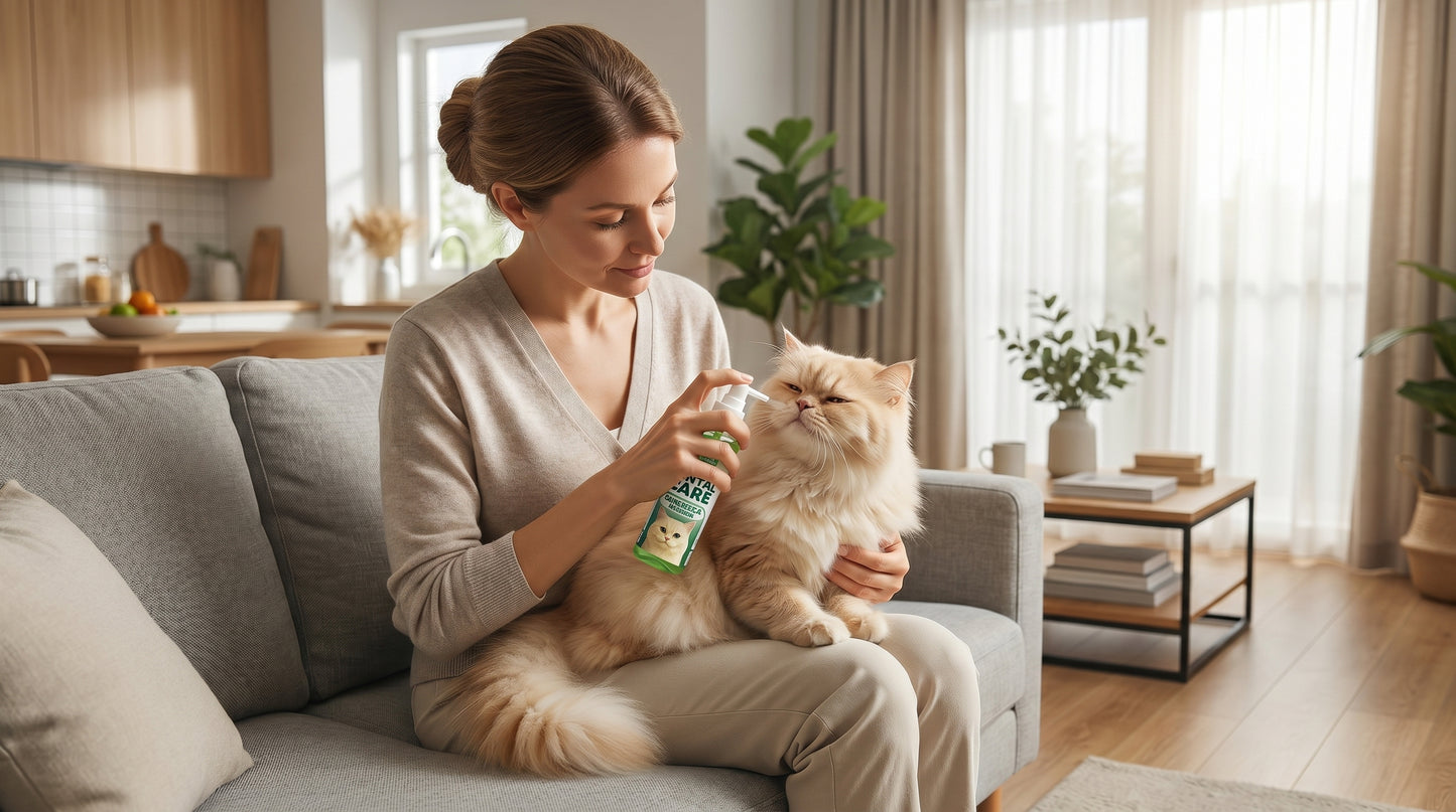 Giggly Tails Dental Spray for Cats & Dogs - Pet Oral Care & Breath Freshener