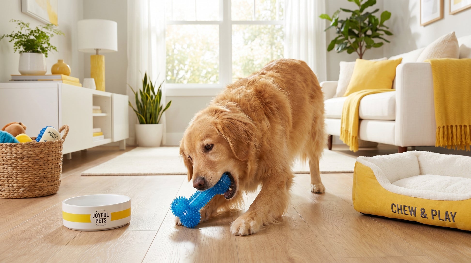 Bone Shape Chewing Bone M/L- Durable Interactive Dog Chew Toy RizFrazWorld