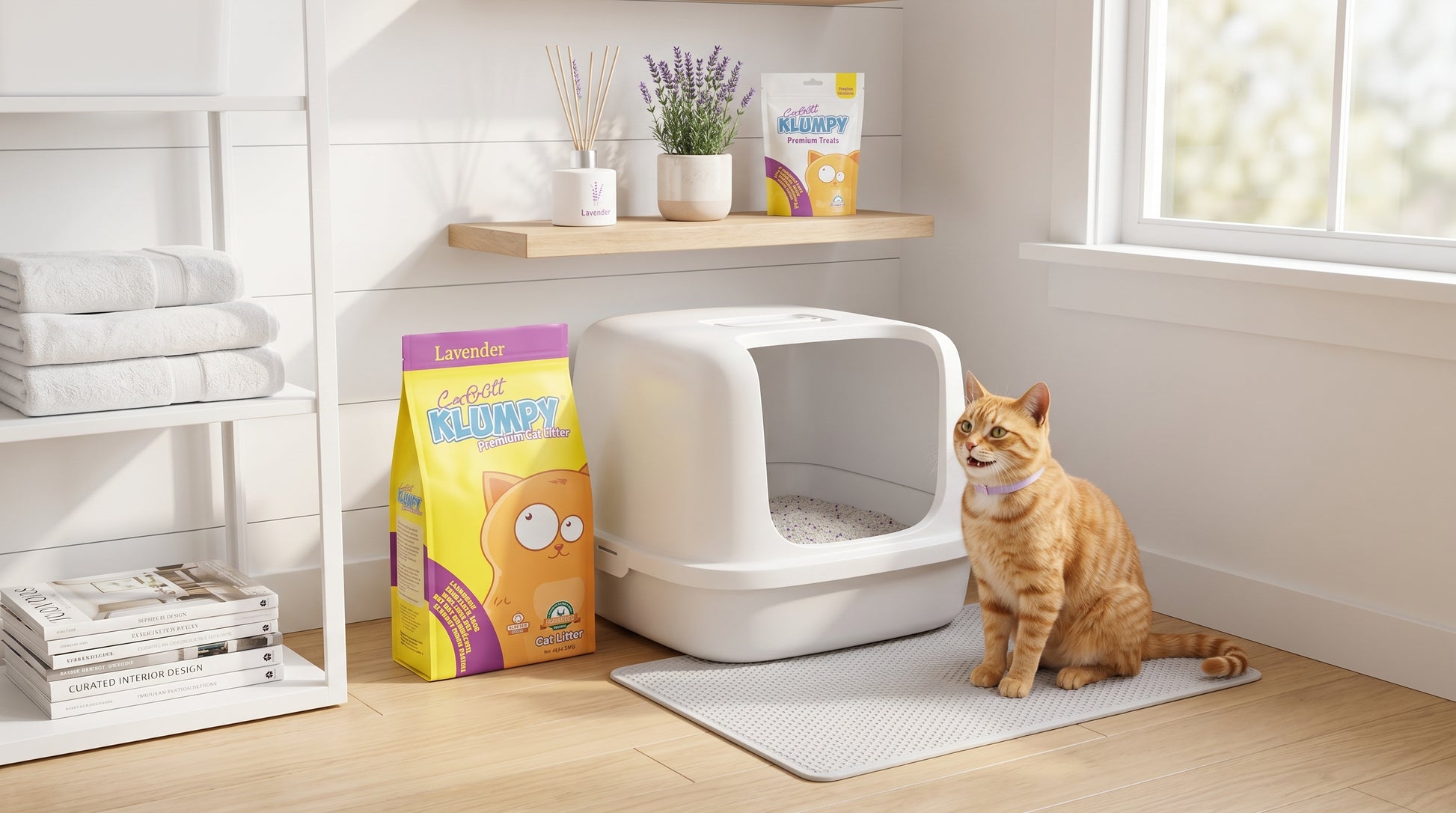 Klumpy Lavender Cat Litter 5KG & 16KG - Premium Lavender Cat Litter RizFraz World