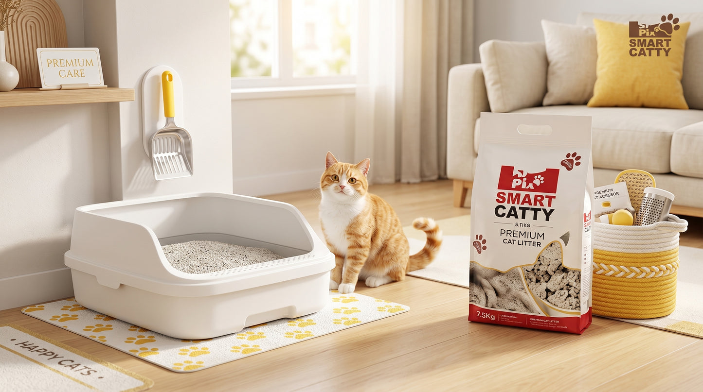 Smart Catty Cat Litter 7.5KG - Premium Cat Litter for Daily Hygiene RizFraz World