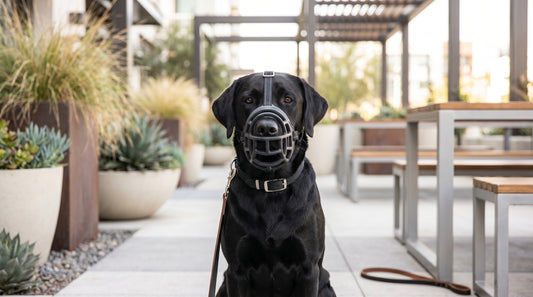 Rubber Dog Muzzle S, M, L & XL - Comfortable Pet Safety Muzzle RizFraz World