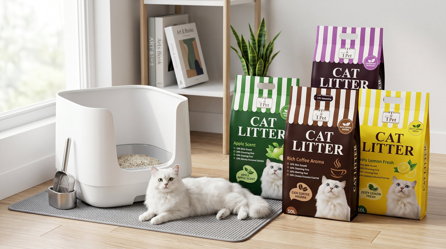 T Pet Cat Litter 25L - Apple, Coffee, Lemon & Lavender Cat Litter RizFraz World