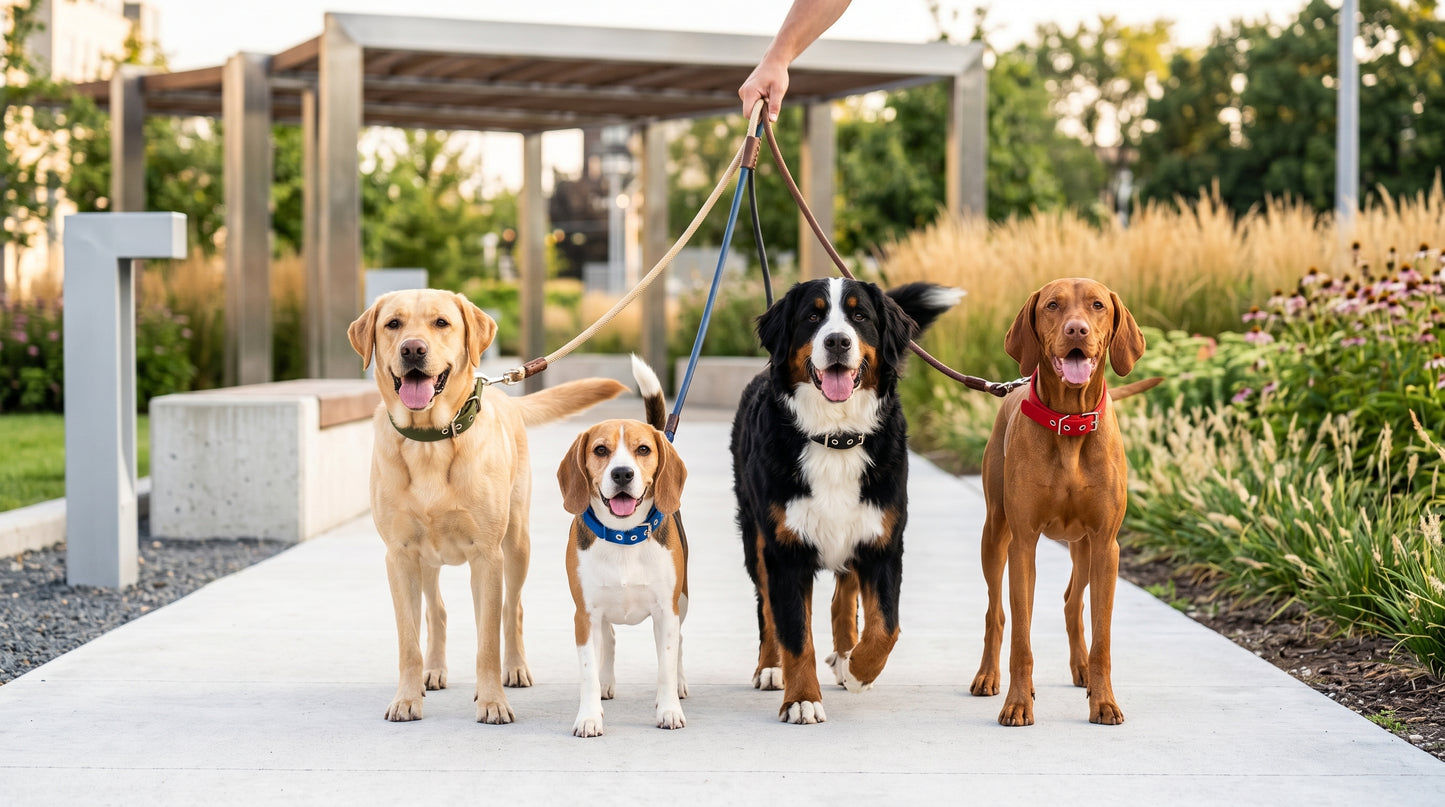 Soft Dog Collar 1.5cm, 2cm, 2.5cm, 3cm & 4cm - Comfortable Adjustable Pet Collar RizFrazWorld
