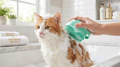 Silicone Massage Bath Brush for Pets - Soft Grooming & Bath Brush for Cats & Dogs RizFrazWorld
