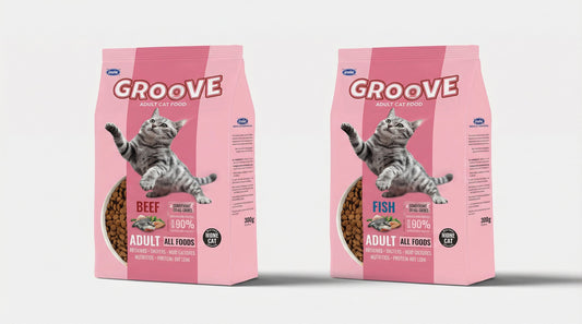 Groove Adult Cat Food 1.2KG – Beef or Fish Recipe for Healthy Digestion & Daily Energy RizFraz World