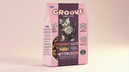 Groove Kitten Food 1.2KG Gourmet – Complete Nutrition for Healthy Growth & Development RizFraz World