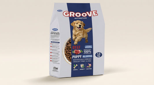 Groove Puppy Food 1.2KG – Chicken Recipe for Healthy Growth & Strong Development RizFraz World