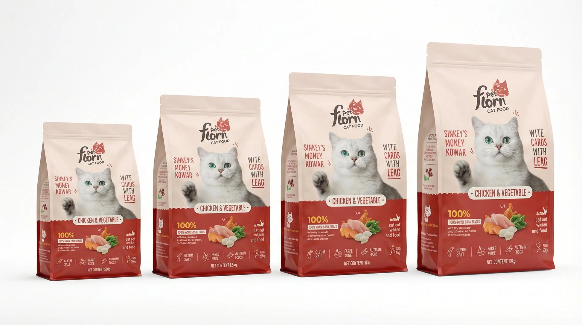 FLORI PET Cat Food All Life Stages – Complete Dry Food for Cats (500g, 1.5kg, 3kg, 10kg) RizFraz World