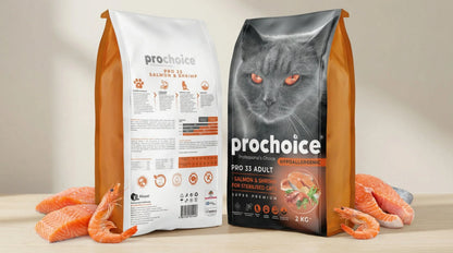PRO CHOICE Sterilised Cat Food – Salmon & Shrimp | Balanced Dry Nutrition (2kg / 15kg) RizFrazWorld