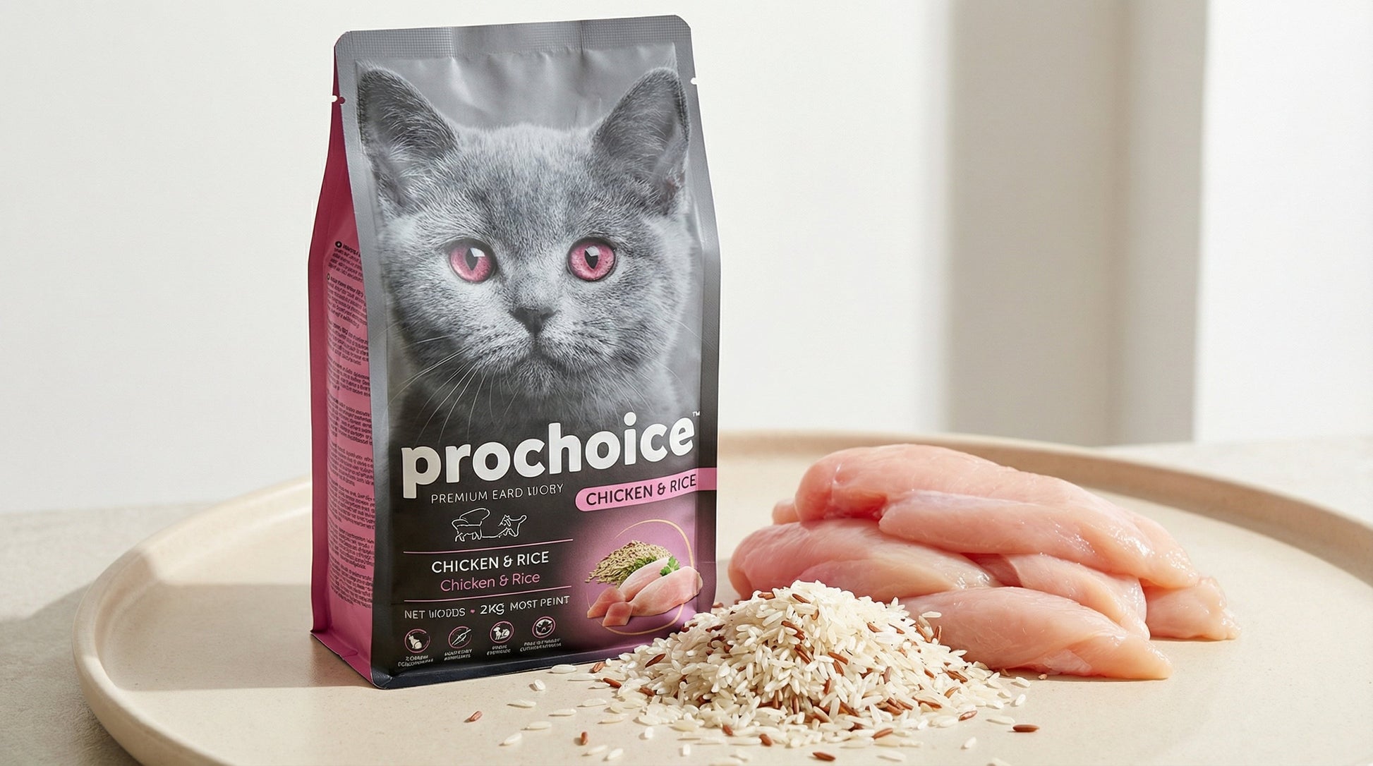 PRO CHOICE Chicken & Rice Kitten Food 2KG | Complete Dry Food for Kittens RizFraz World
