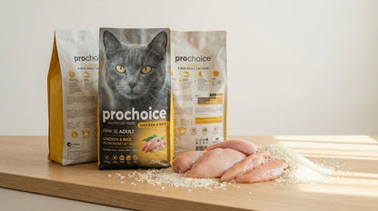PRO CHOICE Chicken & Rice Adult Cat Food – Complete Daily Nutrition for Adult Cats (2KG & 15KG) RizFraz World