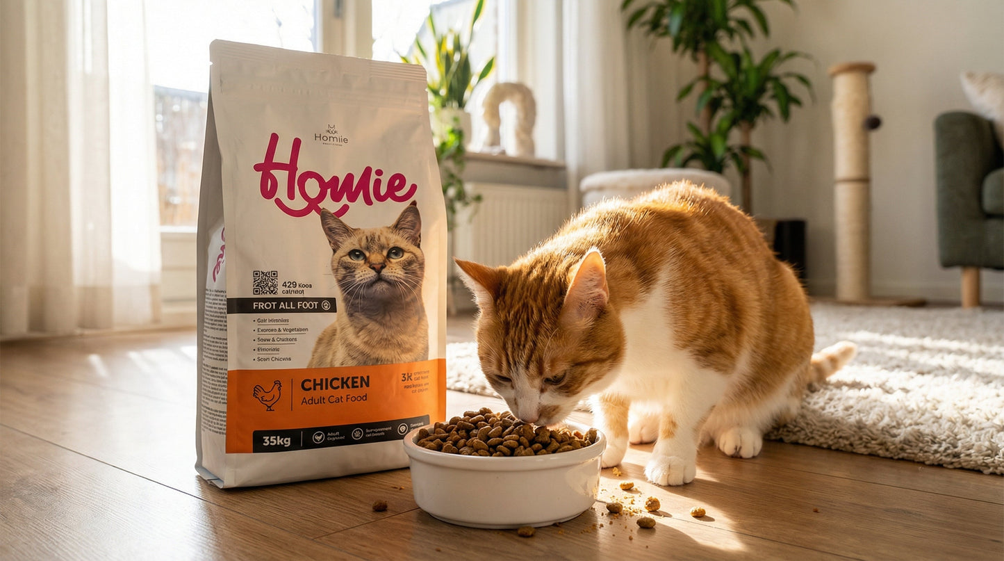 Homie Adult Cat Food 33/15 – High-Protein Nutrition for Active Adult Cats (1.5KG / 2.75KG / 15KG) RizFraz World