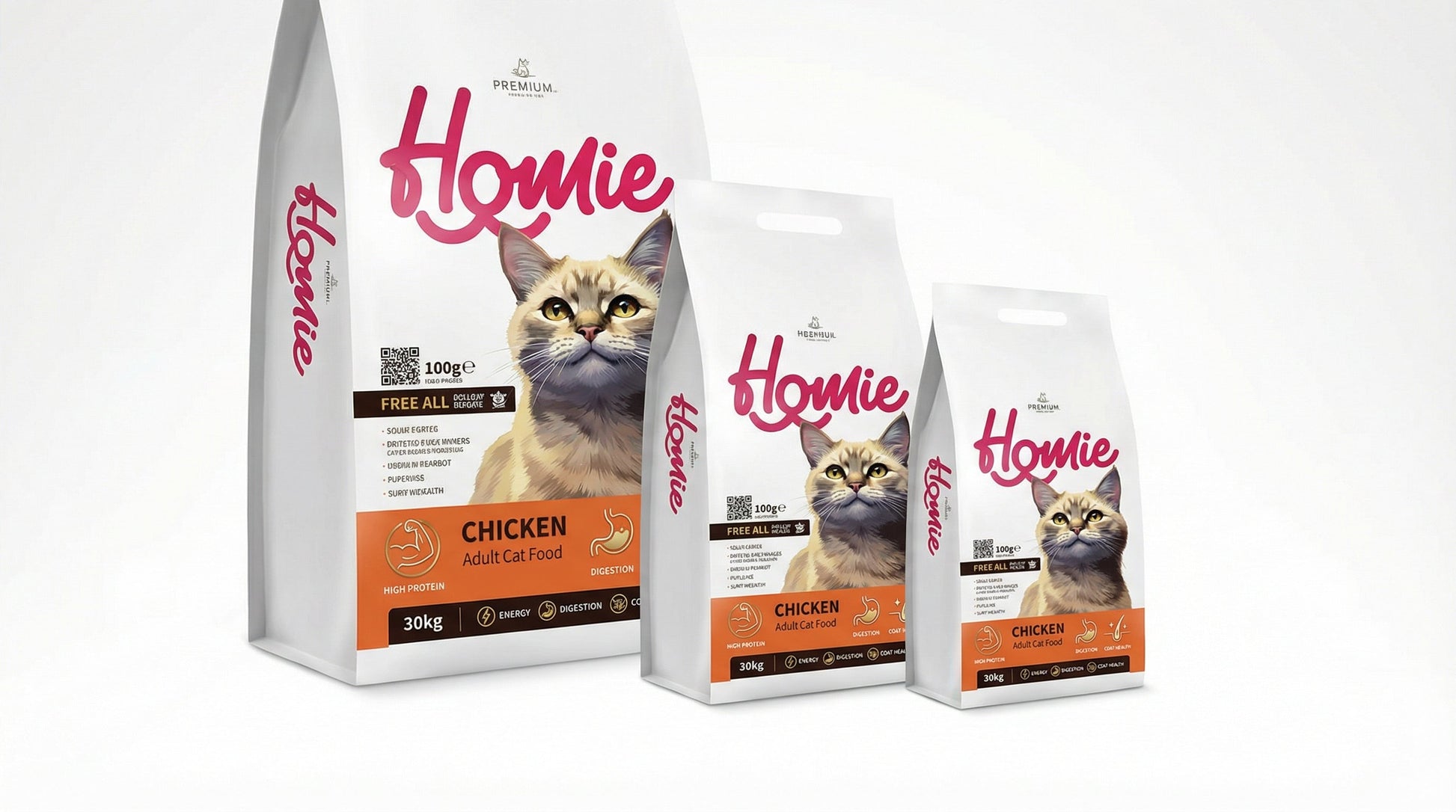 Homie Adult Cat Food 33/15 – High-Protein Nutrition for Active Adult Cats (1.5KG / 2.75KG / 15KG) RizFraz World