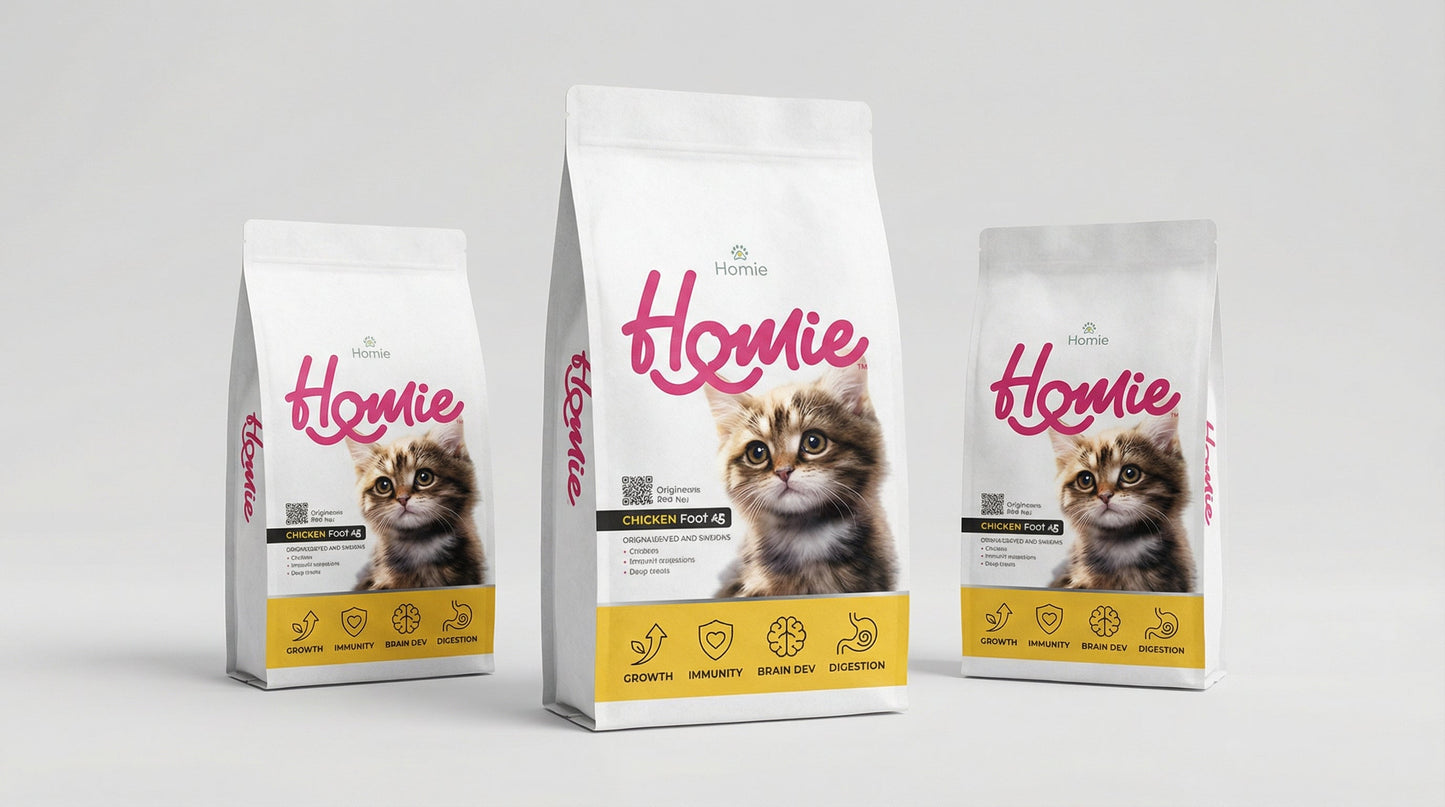 Homie Kitten Food 38/18 – High-Protein Nutrition for Healthy Growth & Development (1.5KG / 2.75KG / 12KG) RizFraz World