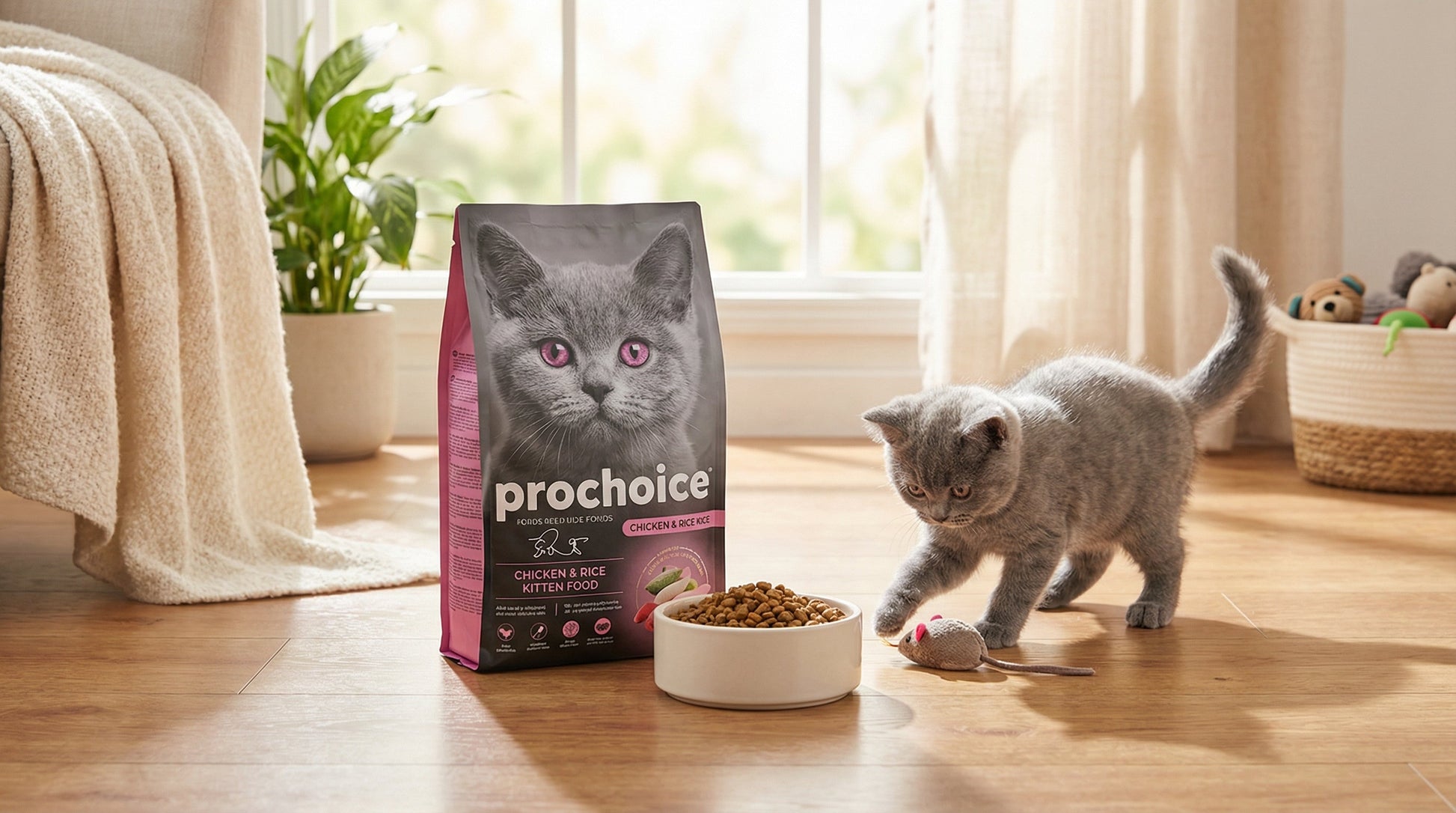 PRO CHOICE Chicken & Rice Kitten Food 2KG | Complete Dry Food for Kittens RizFraz World