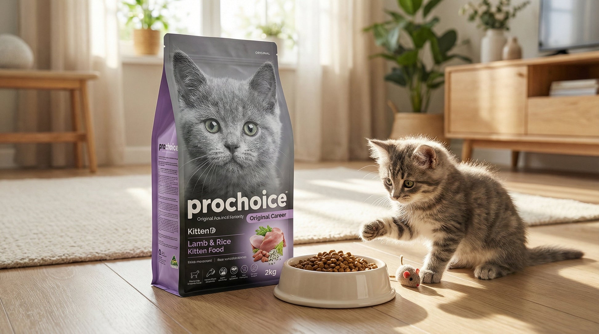 PRO CHOICE Lamb & Rice Kitten Food 2KG – Complete Nutrition for Healthy Kitten Growth RizFrazWorld