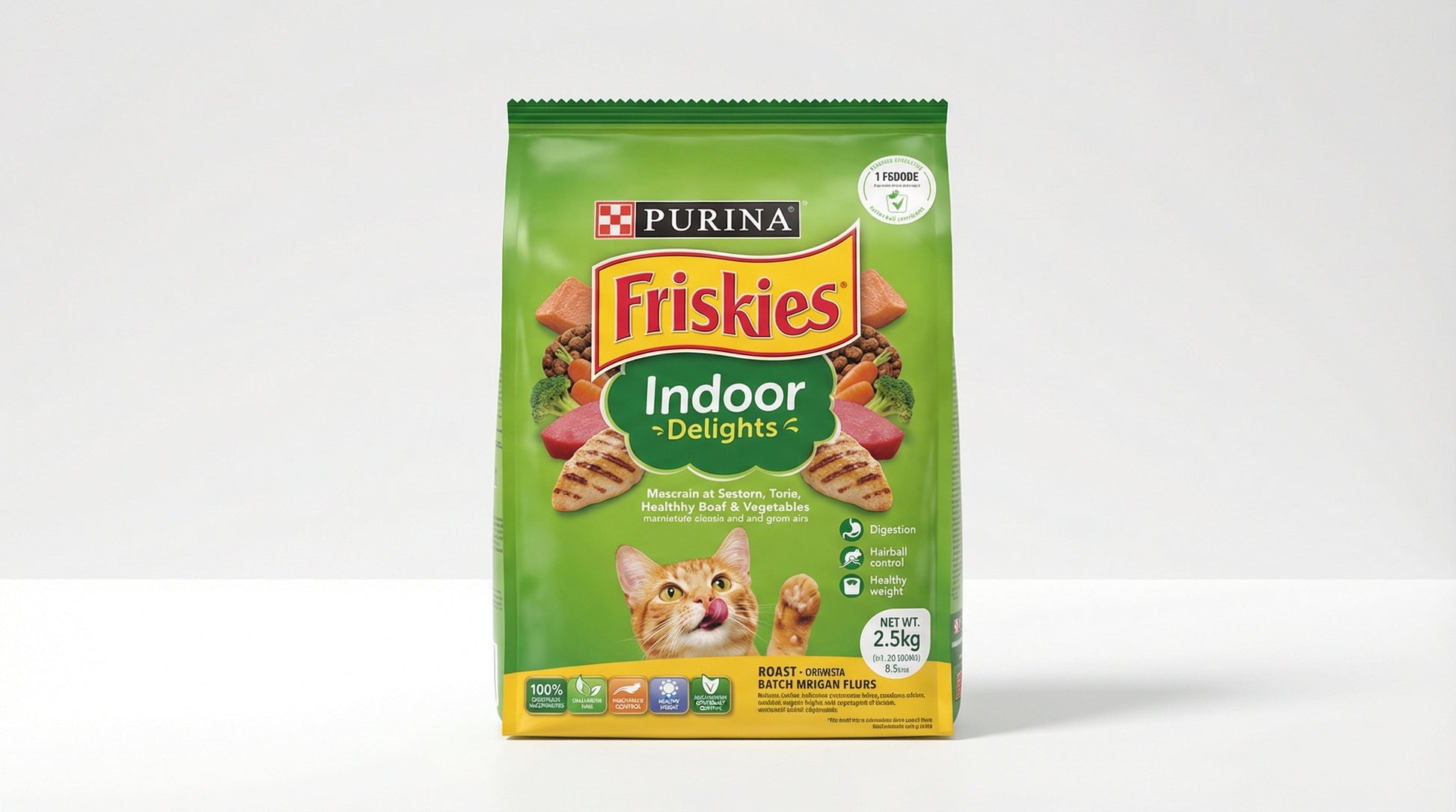 Purina Friskies Indoor Delights Adult Cat Food – Indoor Cat Nutrition for Healthy Weight & Digestion (400g / 1kg / 2.5kg) RizFraz World
